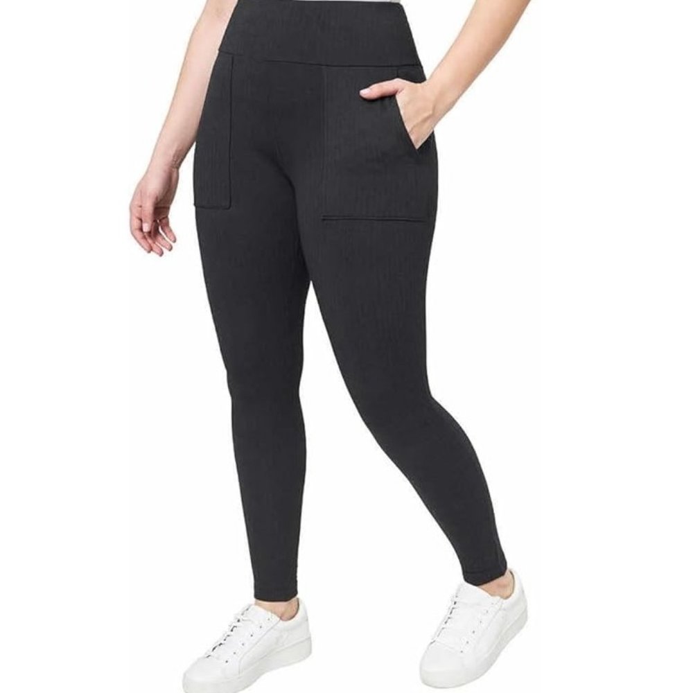 NWoT Mondetta Women's Midweight High Rise Jacquard Leggings Size L $60 5C050